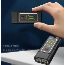 Ліхтарик брелок акумуляторний LED - кишеньковий ліхтар на ключі, компактний світлодіодний