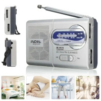 Маленький радіоприймач INDIN BC-R119 – портативне AM/FM радіо з антеною (2×AA)